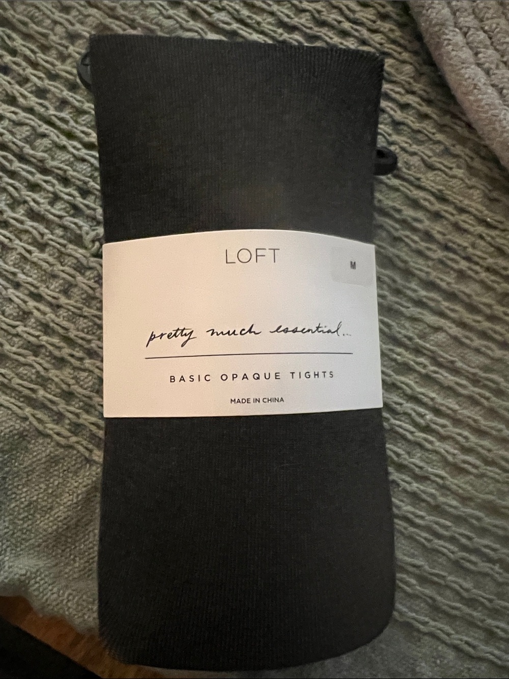 LOFT Basic Opaque Tights — Charcoal